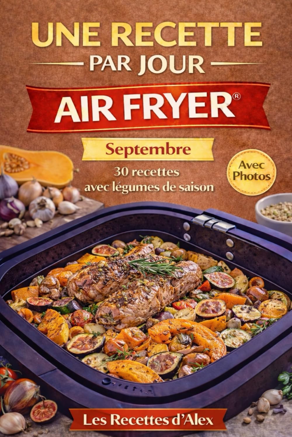 Une Recette par Jour – Air Fryer® – Septembre: 30 recettes complètes de saison à l’Air Fryer® Fruits et légumes de septembre – Prêtes en moins de 30 minutes Compatibles Ninja Air Fryer® et équivalents