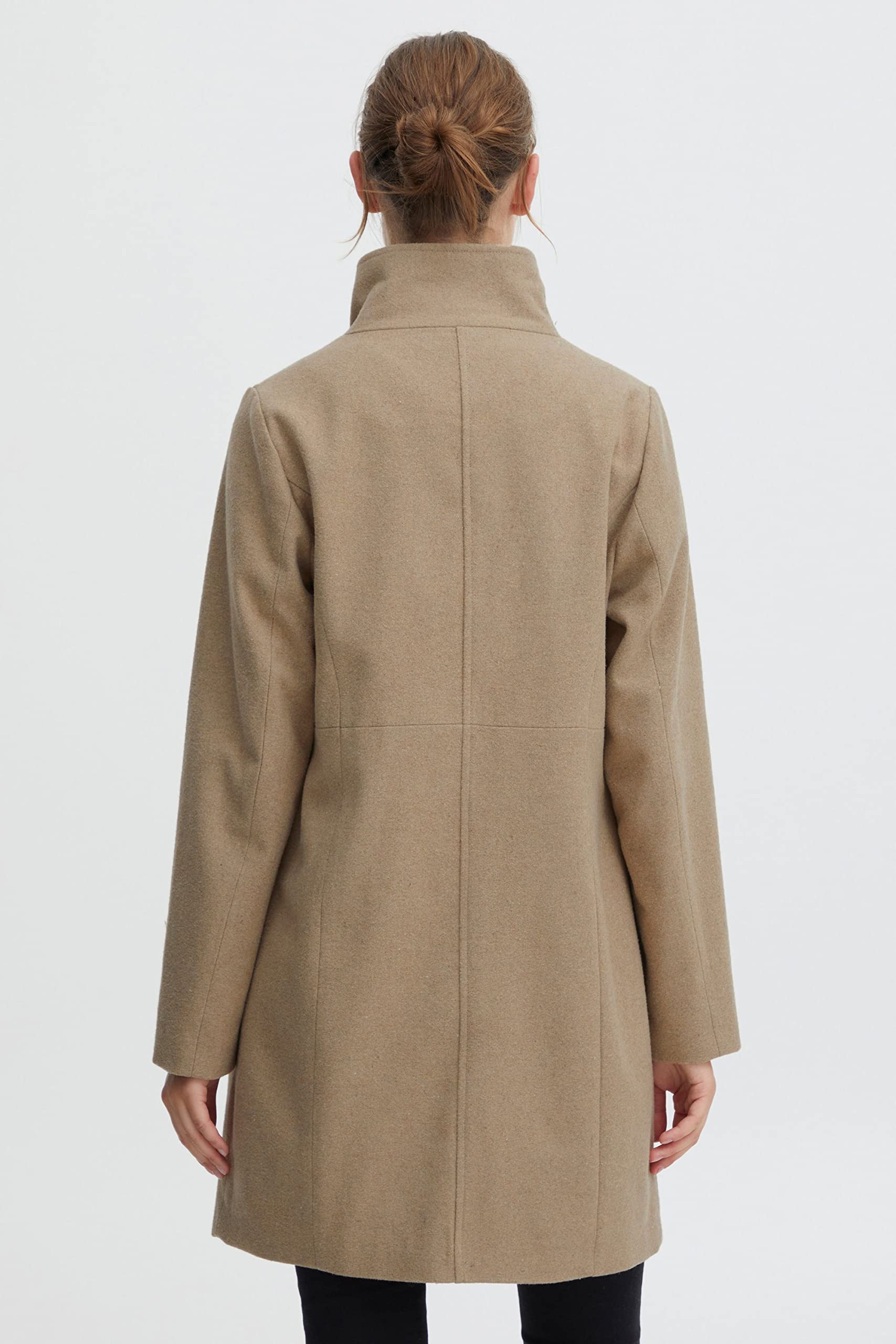 OXMO OXValerine Damen Wintermantel Wollmantel Dufflecoat