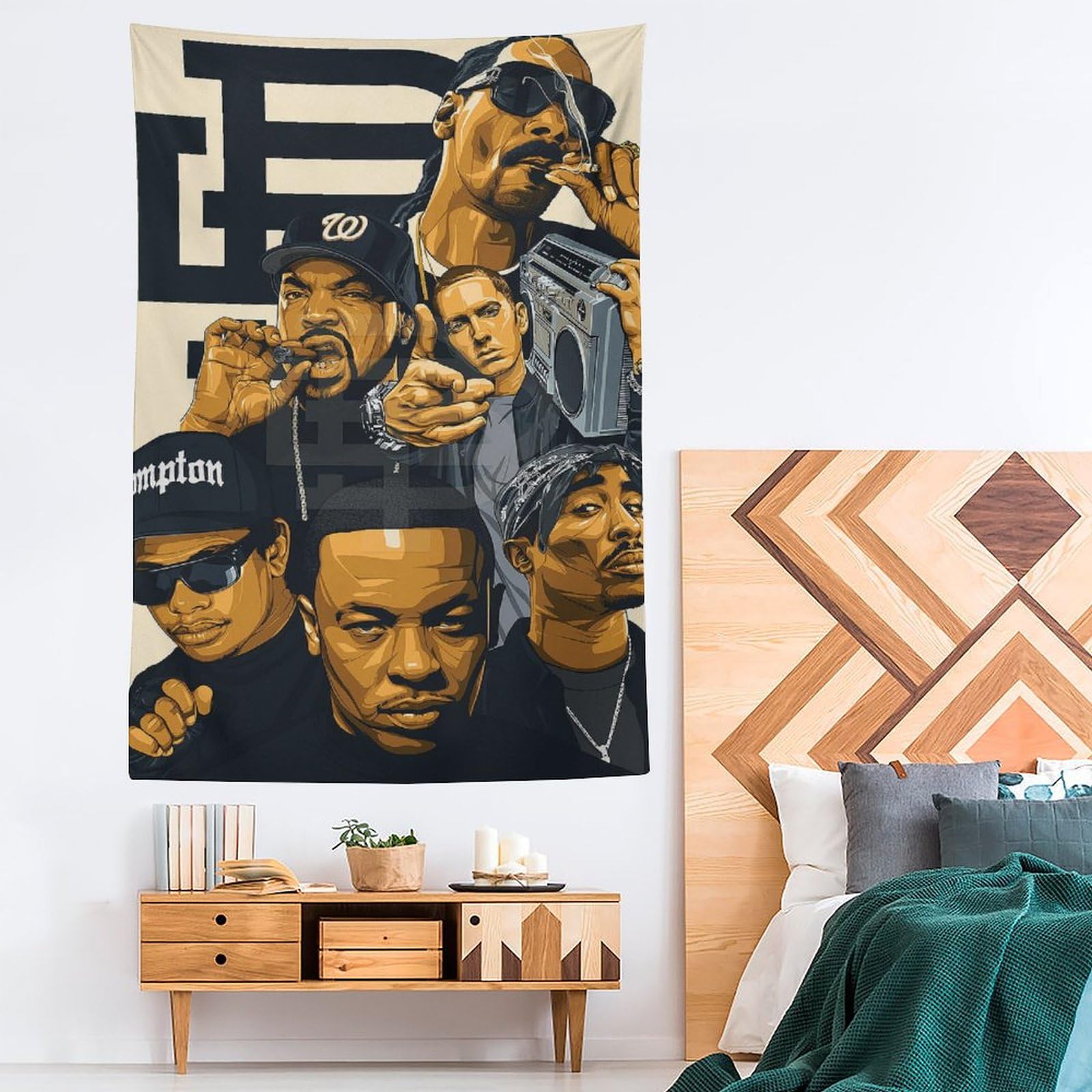 13 poster con stampa artistica da parete con immagine di cantante rap, hip hop, decorazione per la casa, 152,4 x 228,6 cm