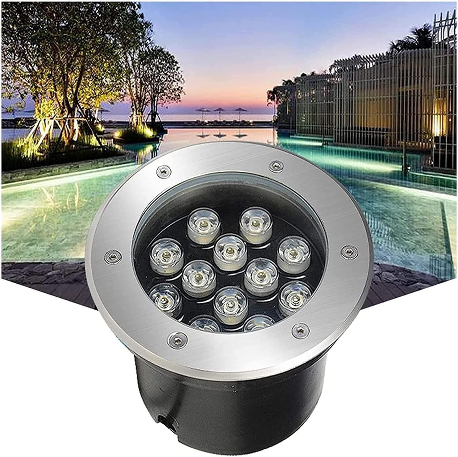 LED Ring Fountain Light Underwater Pond Spotlight, IP68