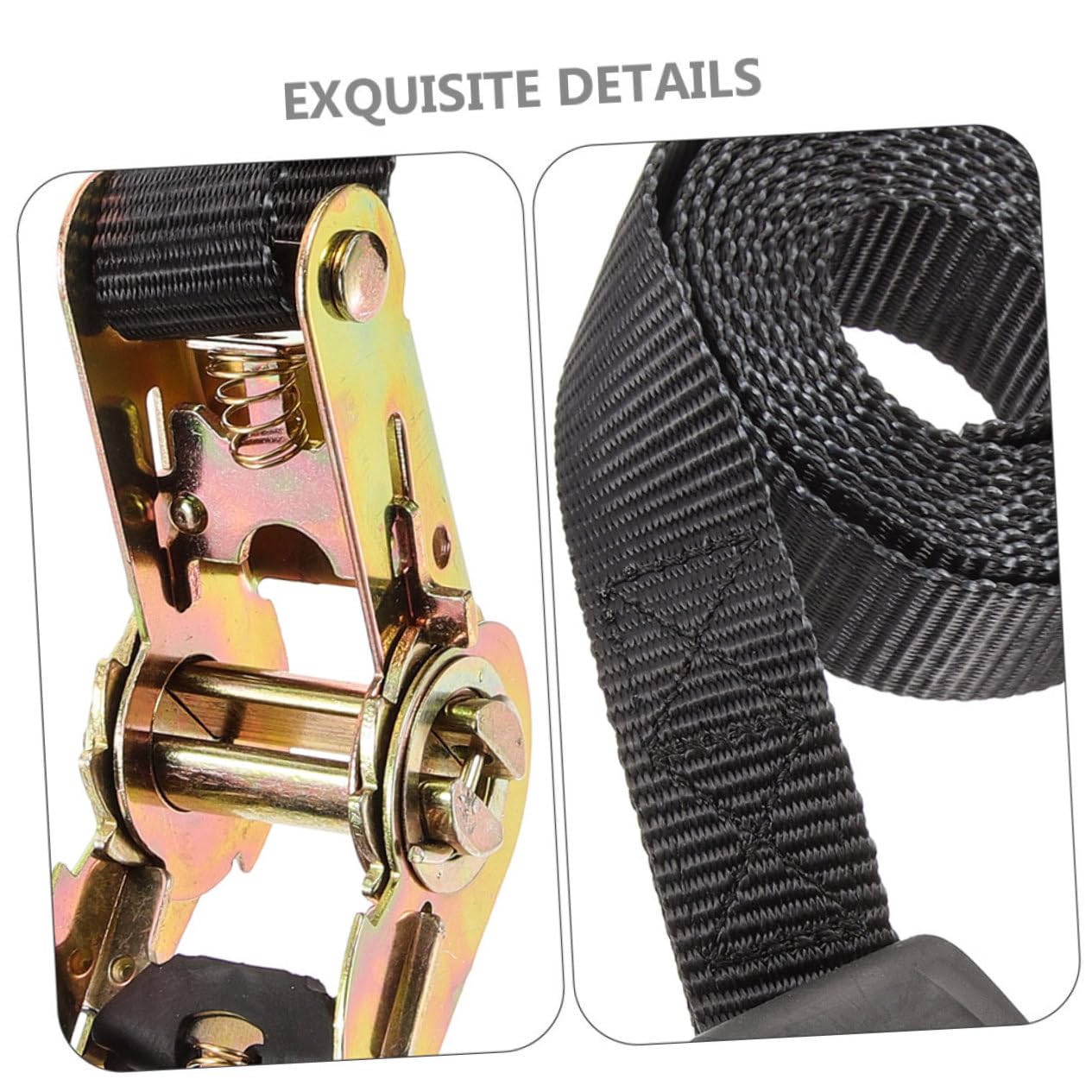 TOPBATHY 3pièces Sangles à Cliquet Épaissies pour Camion Et Sangles Arrimage à Tension Réglable De Chargement Robustes pour Déménagement Et Usage Domestique