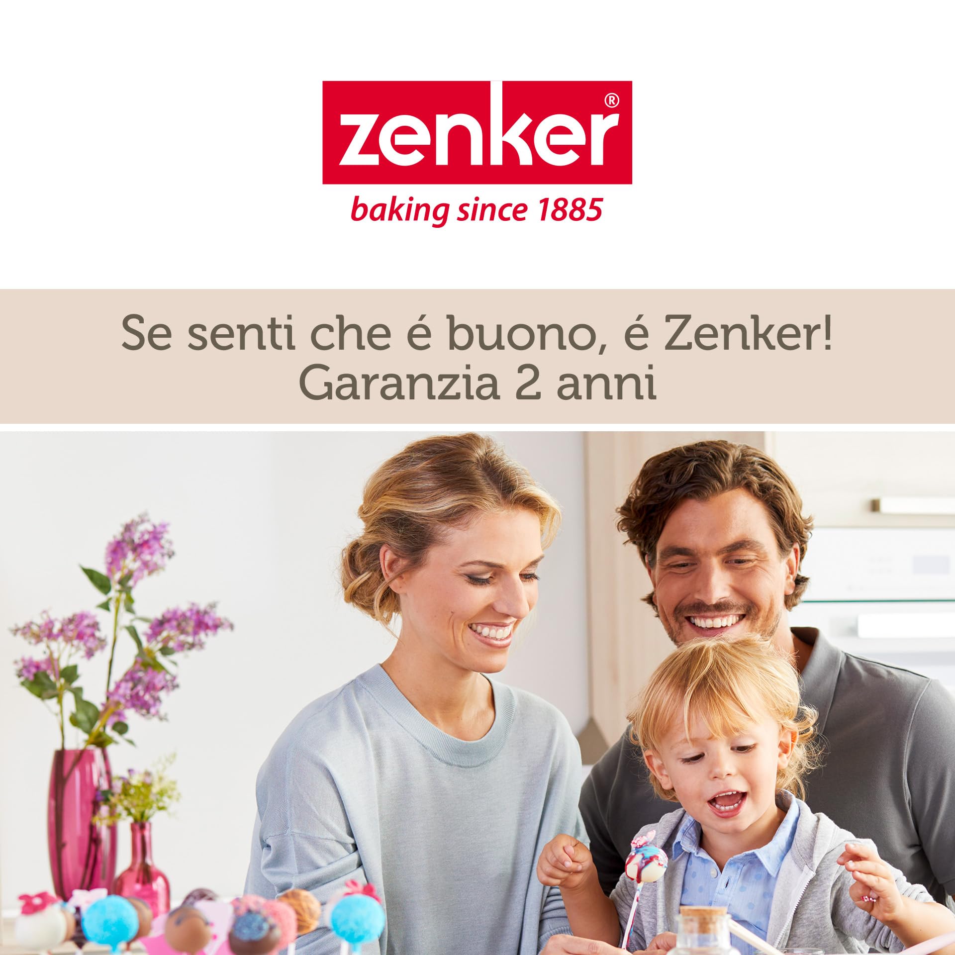 Zenker Set 3 Caraffe Graduate in Plastica Alimentare Trasparente - 0.5 Litri, 1 Litro e 2 Litri - Brocche da Cucina Resistenti al Calore per Misurare Liquidi, Impasti, Cottura