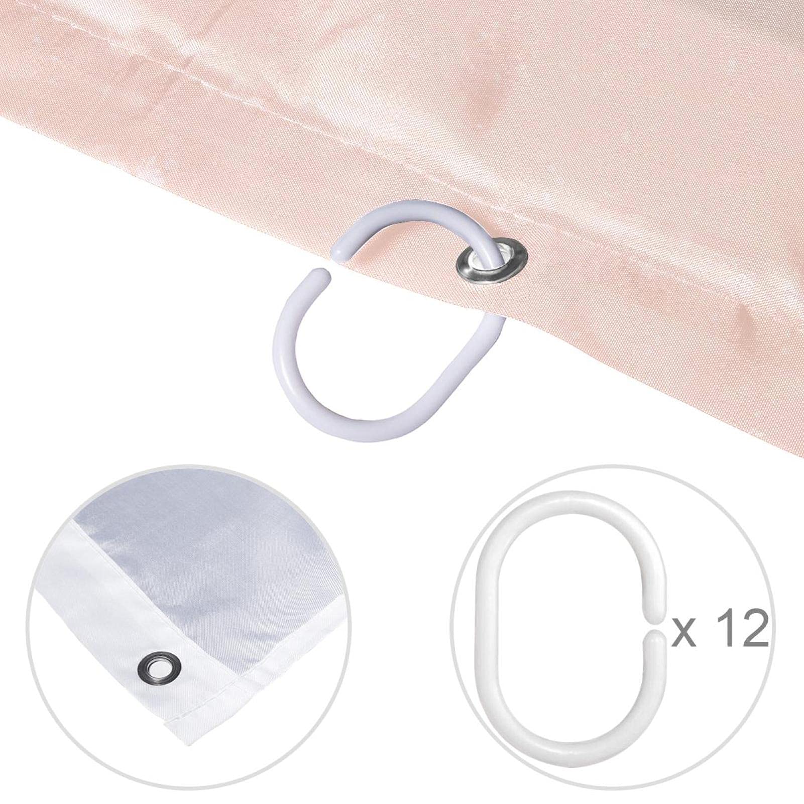 Tenda da doccia con tema nautico costiero, con stelle marine, coralli