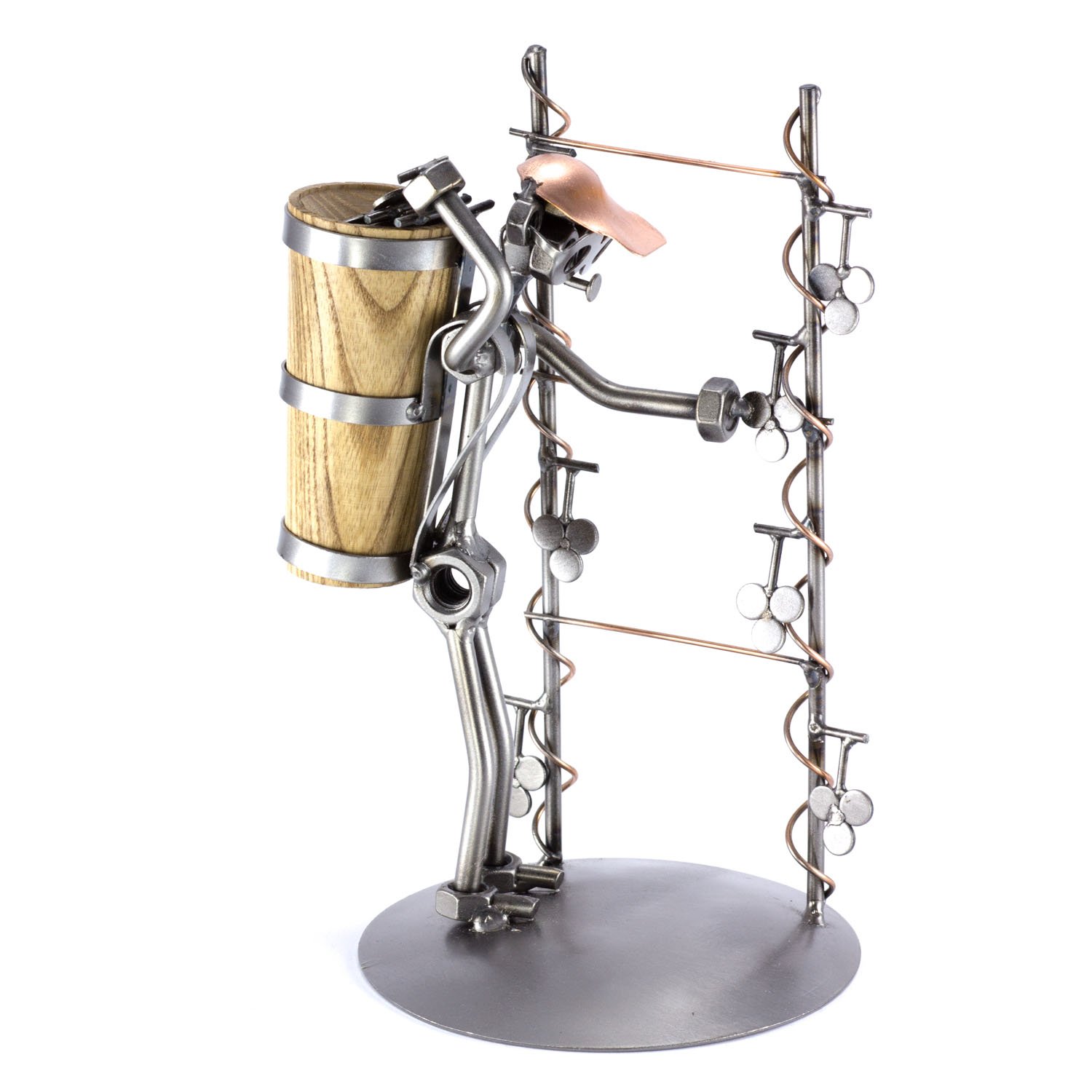 Steelman24I Nuts and bolts sculpture Wine Harvest I Handmade ornaments I Made in Germany I I Metal figurine