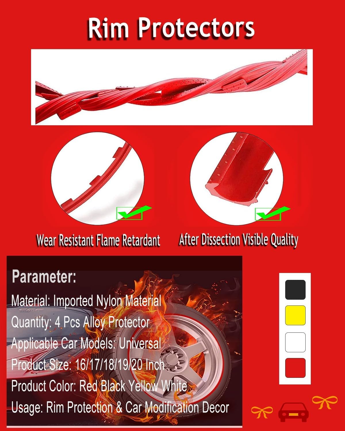 ホイールリムプロテクター 適用 MG HS 1.5T GDI DCT (2022)、 ホイール ガード キズ 防止 傷 隠しドレスア