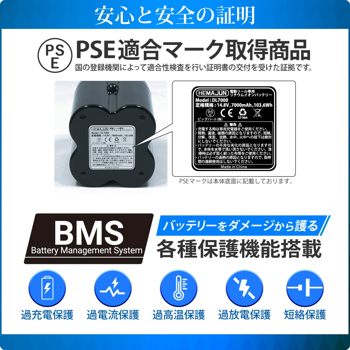 Amazon.co.jp: HEMAJUN（ヘマジュン）電動リール2芯タイプ用 リチウム