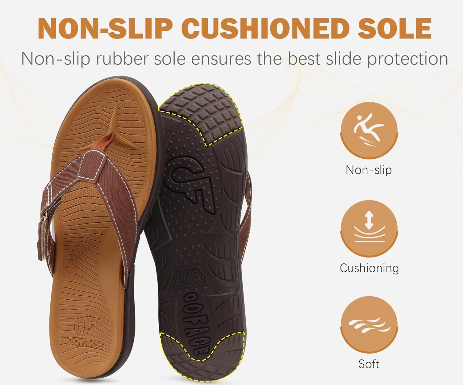 COFACE Flip Flops for Women with Arch Support Beach Thong Sandals for Woman Adjustable Fashion Orthopedic Sandal Outdoor - Image 7