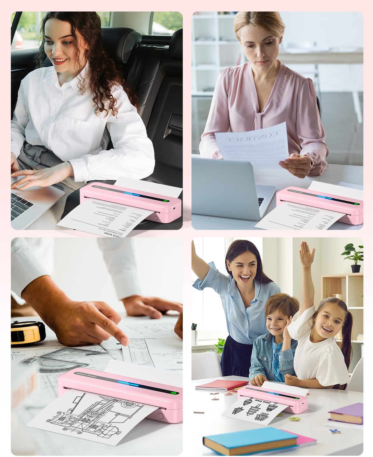 Itari Portable Printer Wireless for Travel with 2 Rolls of Thermal Printer Paper 8.5 x 11 US Letter for M08F M832 Portable Printer