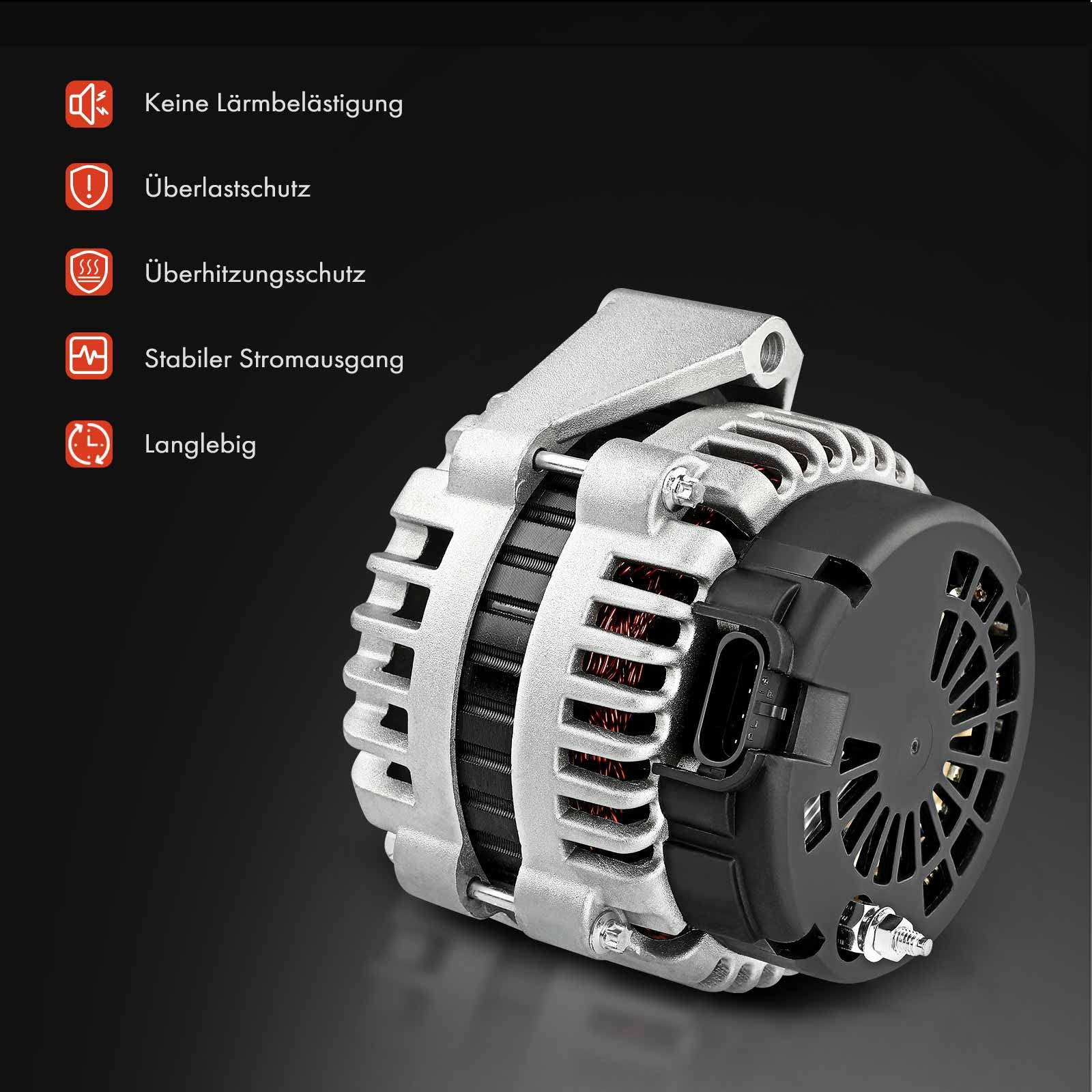 Frankberg Lichtmaschine Generator 120A Kompatibel mit W203 C180 C200 C230 2002-2007 CL203 C160 C180 C200 2002-2008 S203 C180 C200 C230 2002-2007 Replace# 2711540802