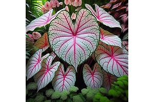 2 Fiesta Caladium Bulbs for Planting - Perennial Hosta, Fancy (2 Bulbs)