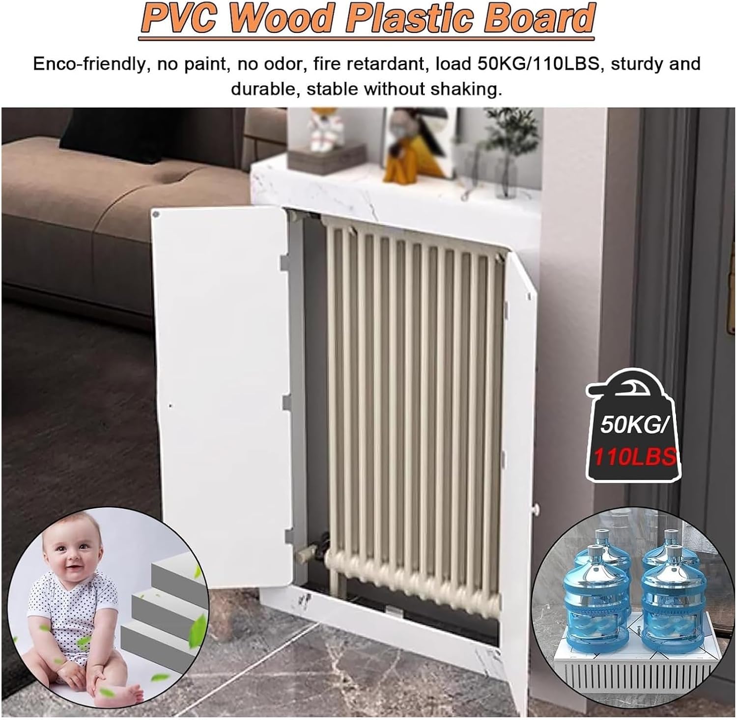 Radiator cover for old radiator，Radiator cabinet， Bathroom Radiator Cover Shelf Living Room/Bedroom/Kitchen/Entrance Heating Cabinet Storage Organizer(H 32"(81.3cm),L 22"(56cm))