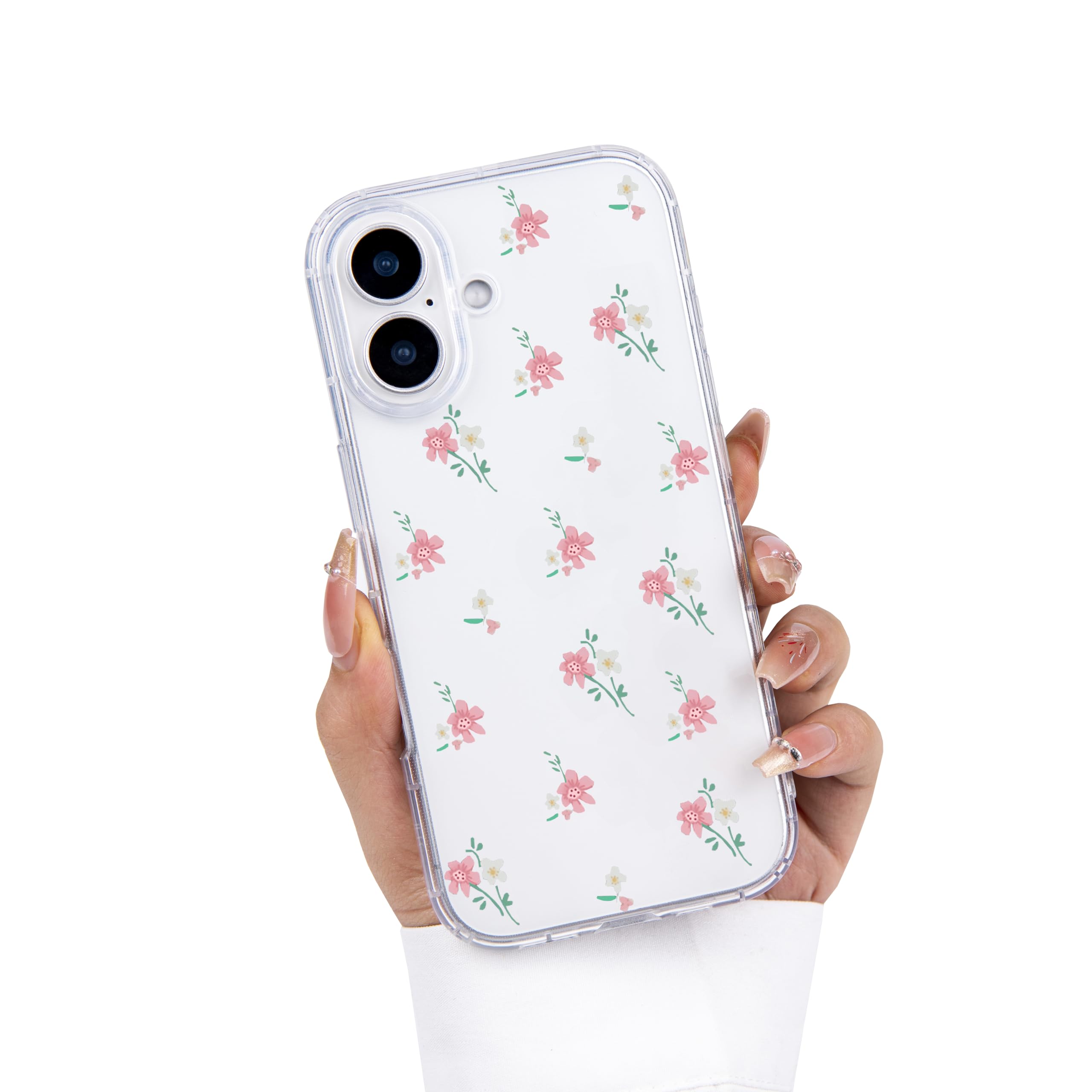 Einaily Hülle für iPhone 17 Case Crystal Clear Handyhülle Mode Chic Herz Muster Ultra Dünn Transparent Klare TPU Silikon Bumper Stoßfest Kratzfest Schutzhülle für iPhone 17 Slim Case Cover