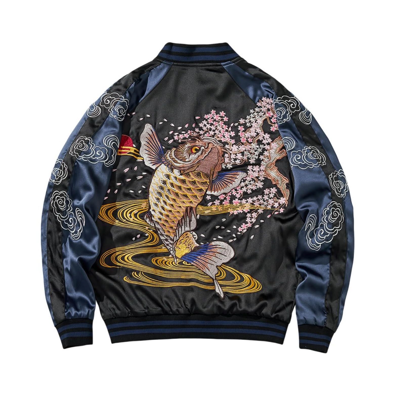 Veste de baseball style chinois d'exception avec broderies traditionnelles - 6