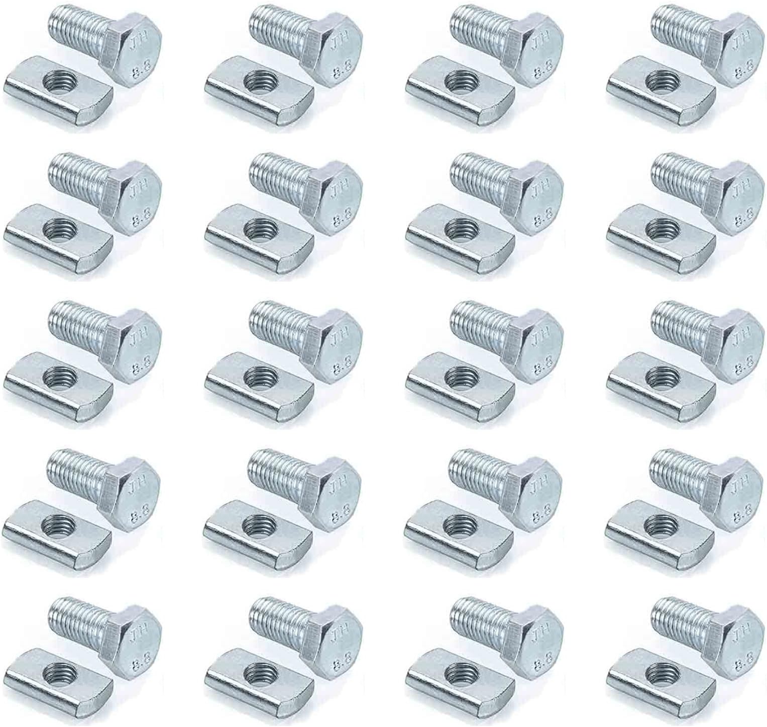 20PCS P3010 Channel Nut and 1/2" x 15/16" Bolt for All 1-5/8" Strut Channel. Channel Steel Screws