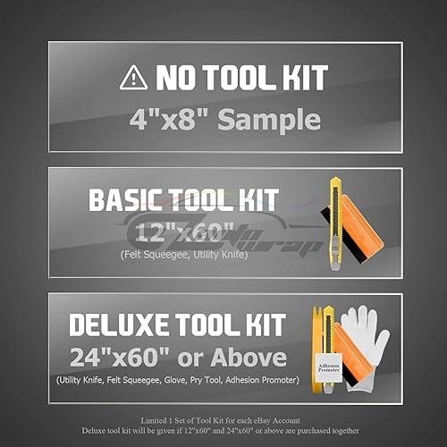 Miniatura 5 de Ezautowrap - Kit de vinilo cromado satinado para herramientas para auto, hoja de calcomanía con liberación de aire, sin burbujas, autoadhesivo,