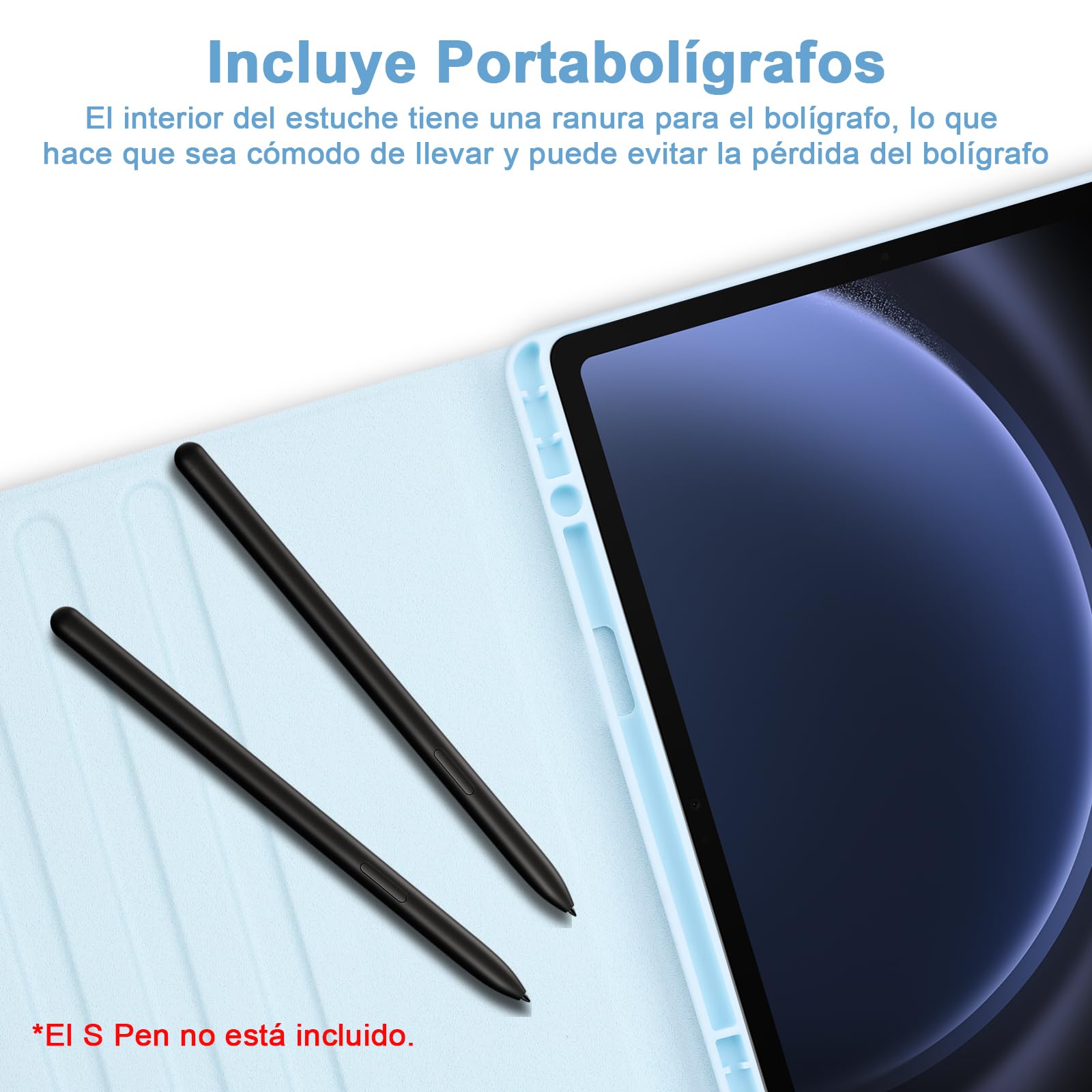 Bettdow Funda con Teclado para Samsung Galaxy Tab S10 Lite/S10 FE 10,9" 2025, Desmontable Español Ñ Teclado con Funda para Galaxy Tab S10 FE/Tab S9 FE 10,9 Pulgadas/Tab S9 11 Pulgadas, Azul