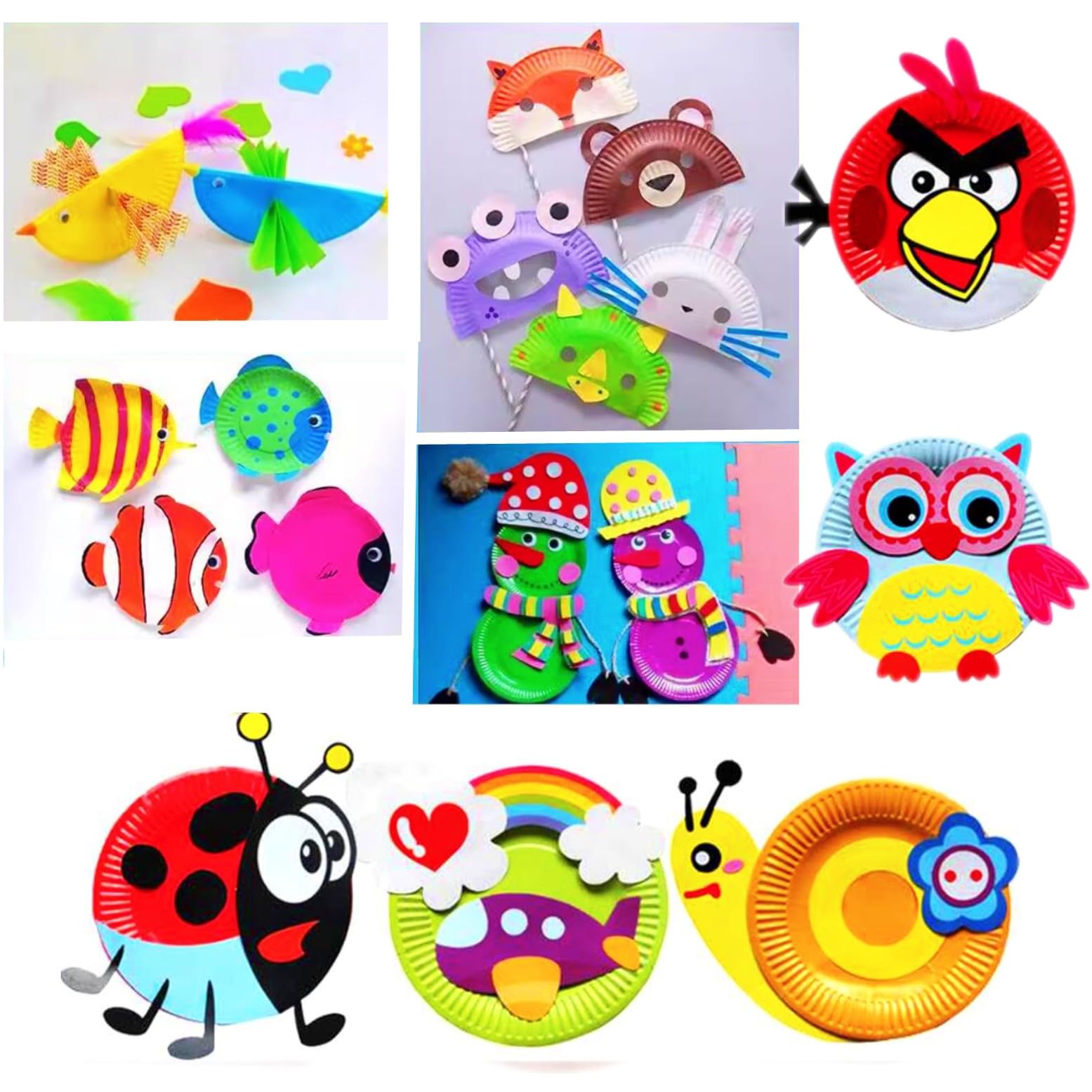 JZK 35 Piatti Di Carta Colorati Arcobaleno 18 Cm | Usa E Getta Per Feste Compleanno Bambini, Dessert, Picnic E BBQ - 5