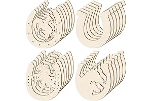 48 Piezas Sin Terminar Tacos de Madera de Caballo Recortes de Madera...