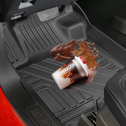 Miniatura 6 de KMF Alfombrillas para Nissan Altima 2019-2022 2023, forro de suelo de TPE 3D, protección para todo tipo de clima, juego completo de alfombrillas de