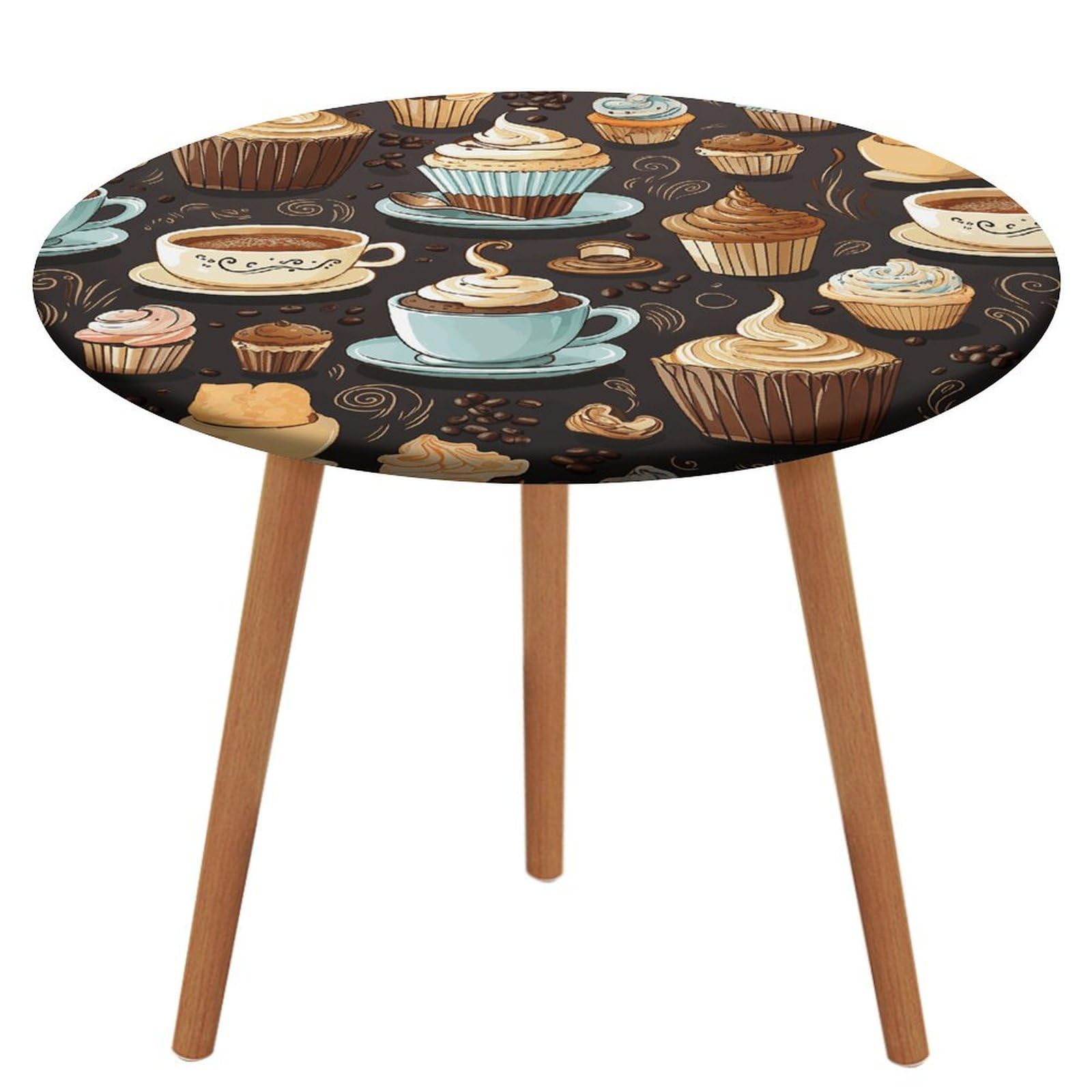 Nappe ronde 110 cm pour table à café et buffet de bonbons en tissu résistant
