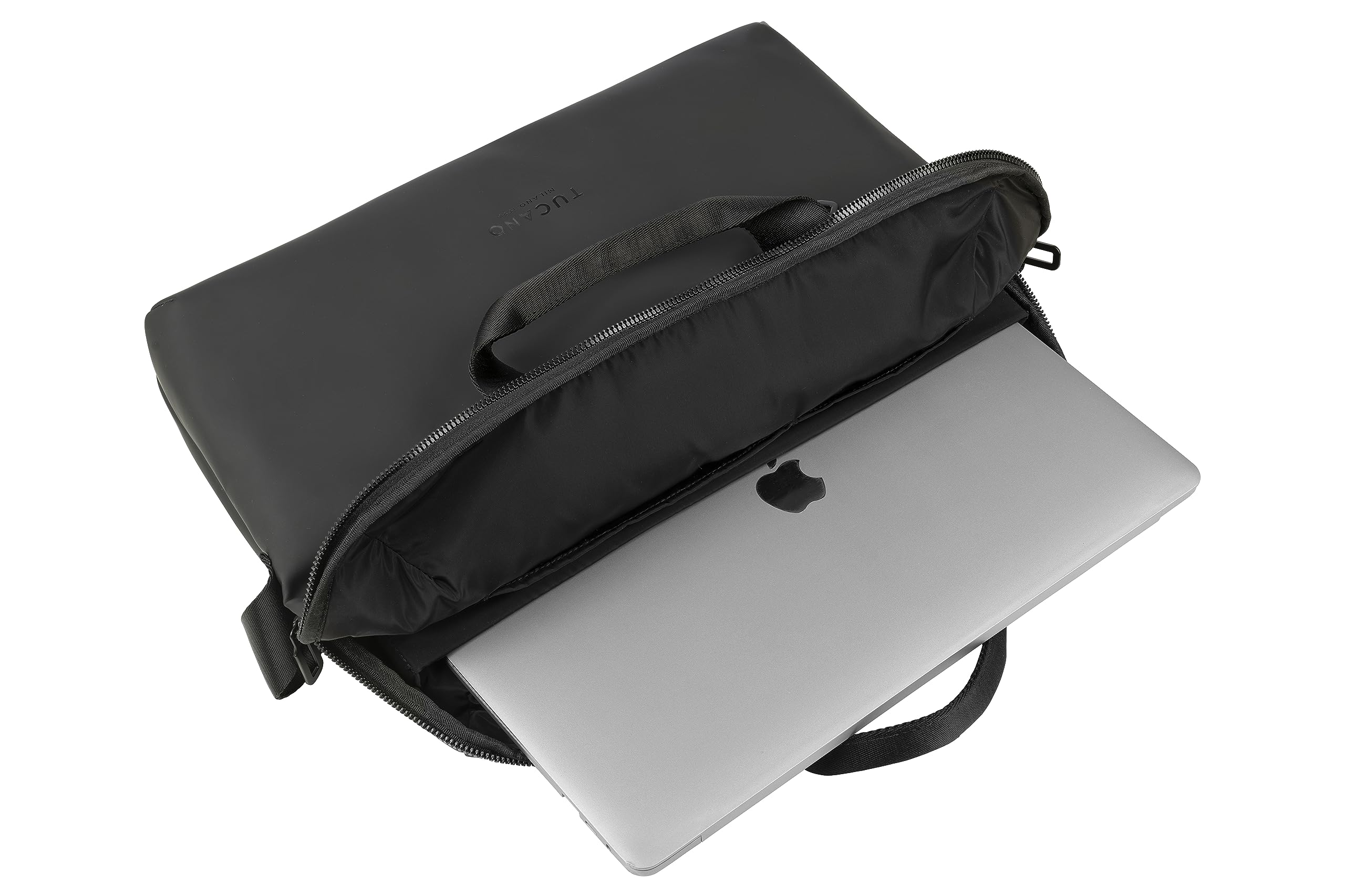Tucano, Gommo Bag Borsa Porta Pc per MacBook e Laptop 15.6" e 16", Porta Computer Imbottito con Tracolla e Tasca Esterna, in Materiale Gommato Water Resistant, Borsa Lavoro Uomo Donna