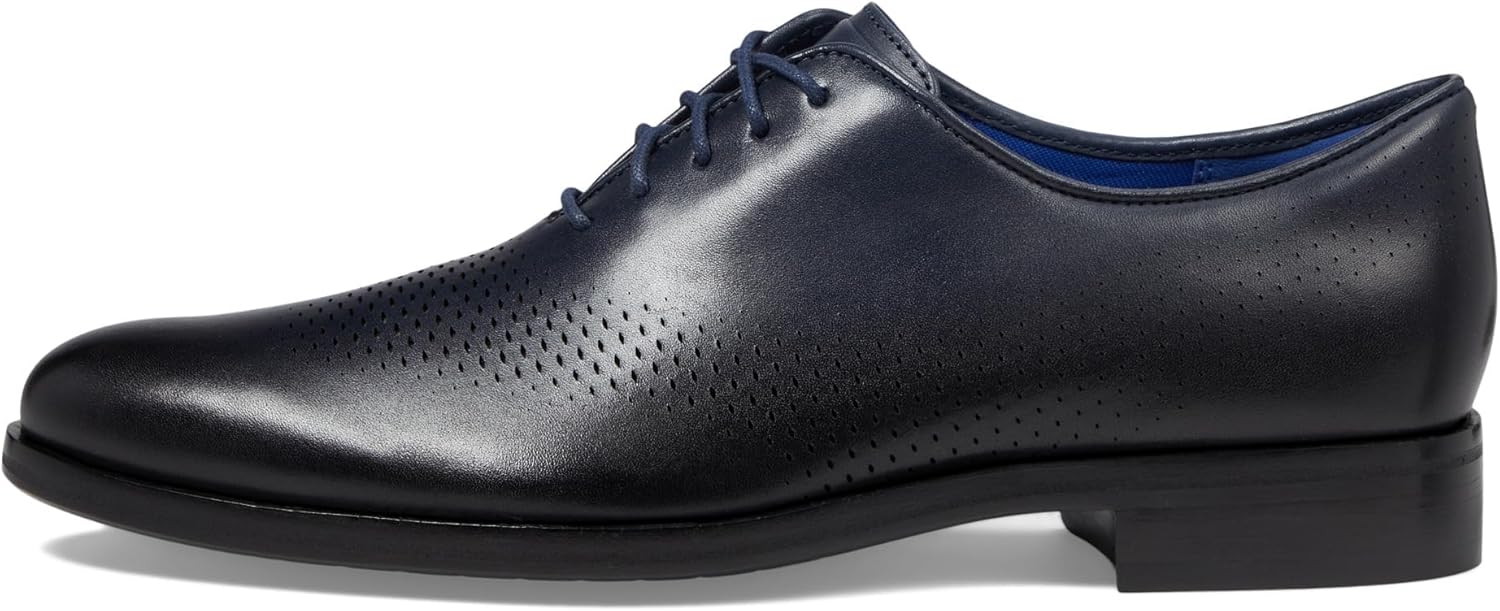 Cole Haan Men's Washington Grand Laser Wing Oxford, Marine Blue Gradient/Black, 11