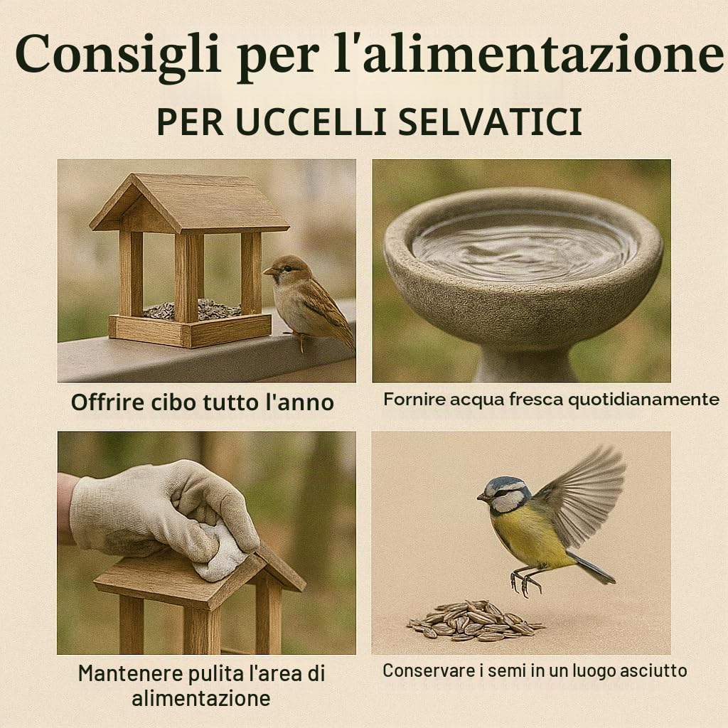 GiDeli Semi Di Girasole A Righe, 25 Kg, Mangime Per Uccelli Selvatici E Domestici, Per Tutto L'Anno, Invernale, Per Cinciette, Fringuelli, Passeri, Ricchi Di Olio