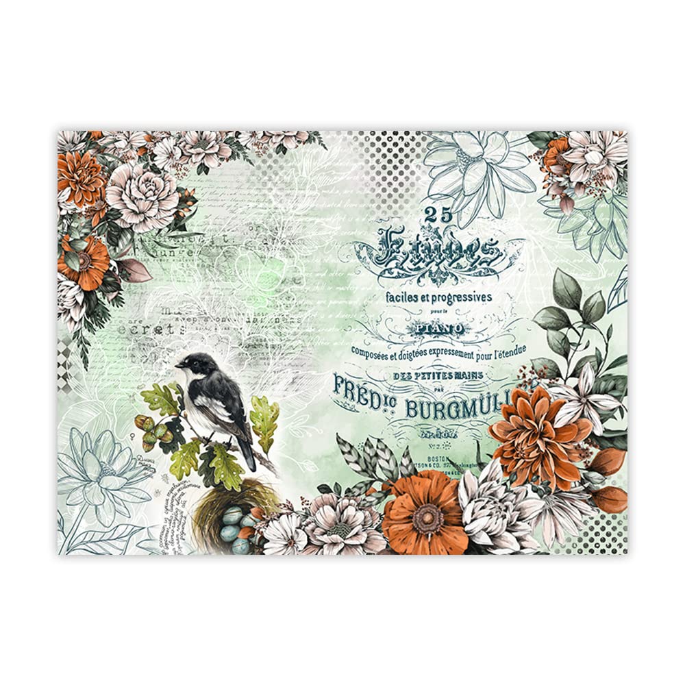 iCraft Decoupage Rice Papers, DP 3035 for DIY Art | Craft | Scrapbooking | Card Making | Home Decoration | Wood Craft | Wooden Cut Outs | Decoration | (Pack of 2 Pcs)