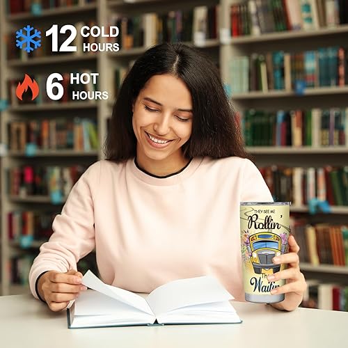 Miniatura 9 de Regalos para conductores de autobús escolar para hombres, vaso de autobús para hombre, regalo de agradecimiento al conductor de autobús, vaso de