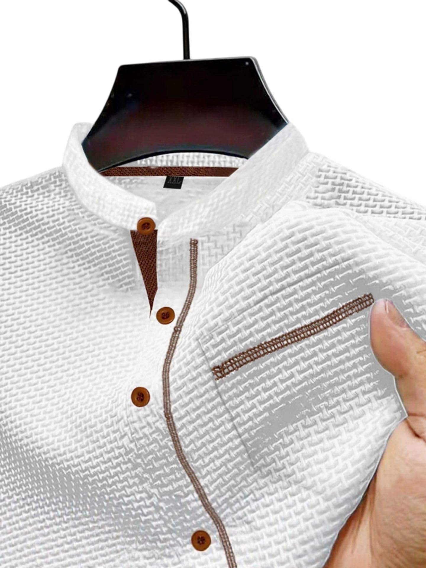 Męska koszulka polo z litego jedwabiu lodowego z krótkim rękawem slim fit do biura podróży weekendowych na co dzień
