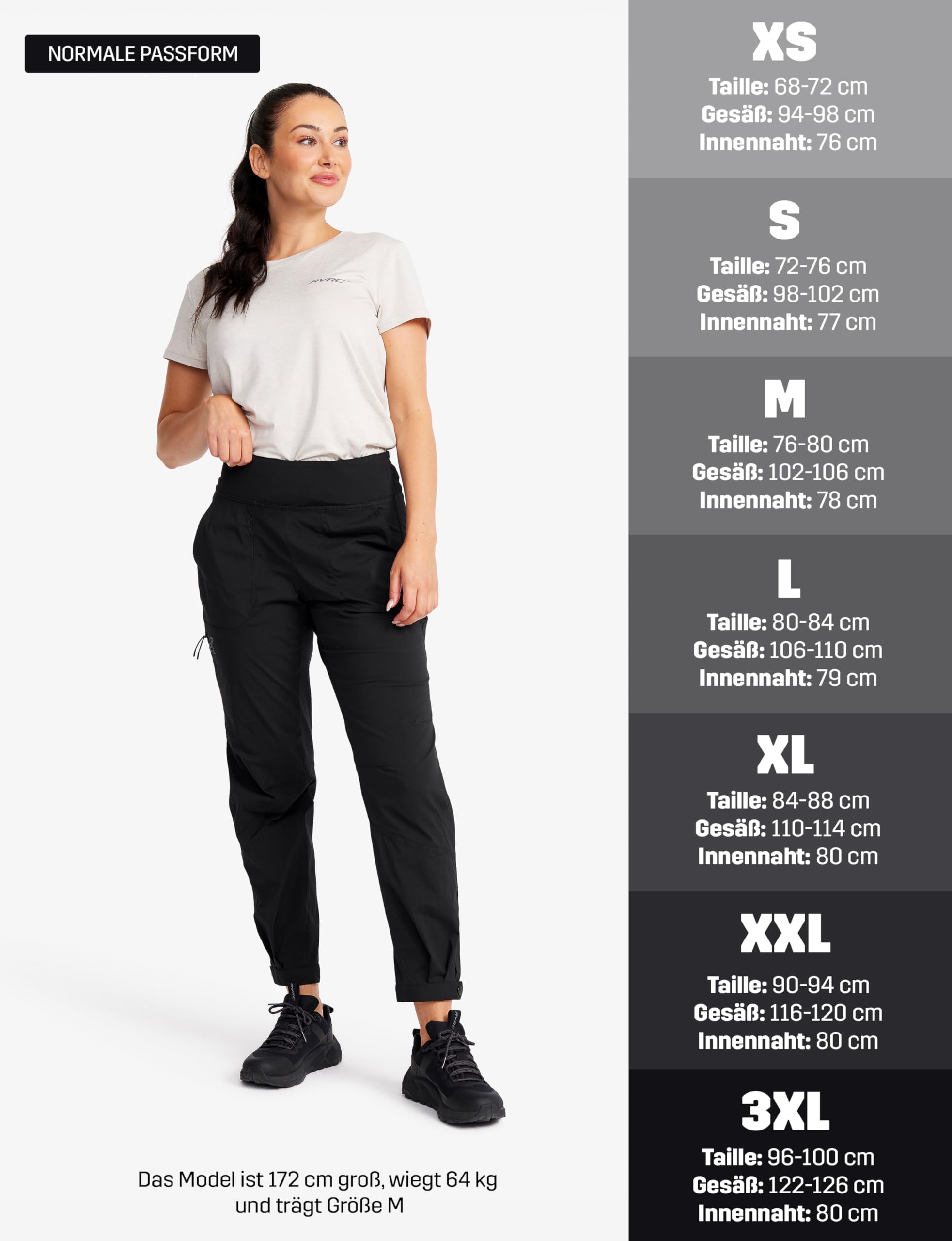 RevolutionRace Breezy Curved Ankle Stretch Hose für Damen, Leichte und atmungsaktive Hose für den Alltag und alle Outdoor-Aktivitäten