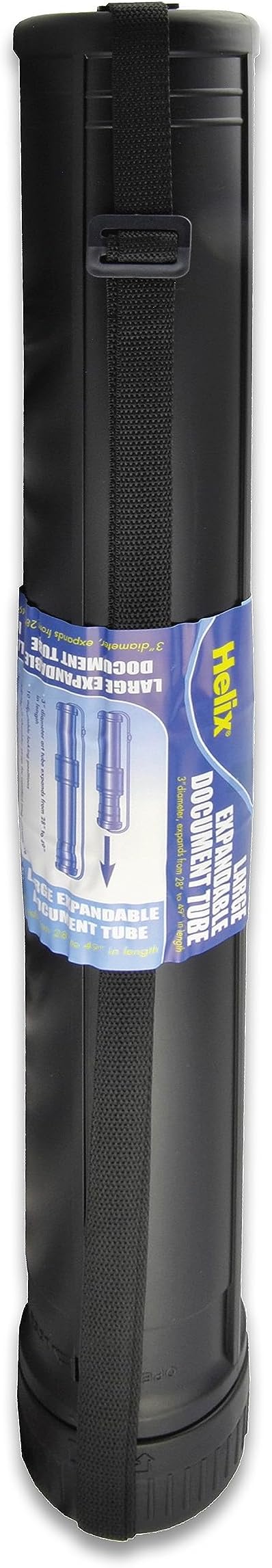 Helix - Large Expanding Document Tube - Water and Light Resistant - 3in Diameter - 24-40 Inches Extendable Length