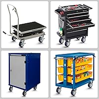 Vista 96 de Caster Wheels 8 inch Heavy Duty Casters, Industrial Casters with Polyurethane Wheel and Precision Ball Bearing-1200 Lbs Per Casters-Widely Used in