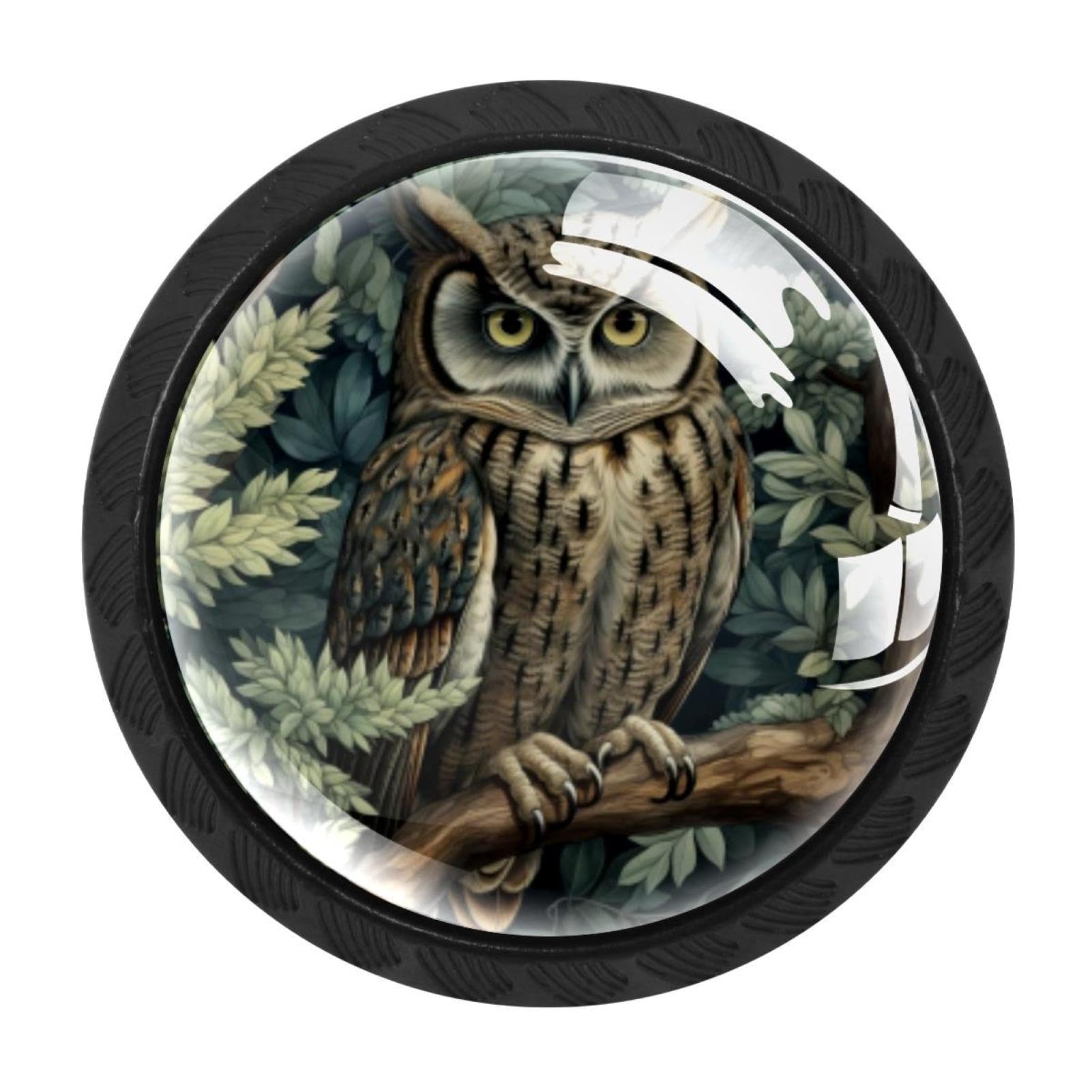 CHENZZZZ Owl Cabinet Knobs 4 Pieces Drawer Kitchen Cabinets Dresser Cupboard Wardrobe Unique Pulls Handles