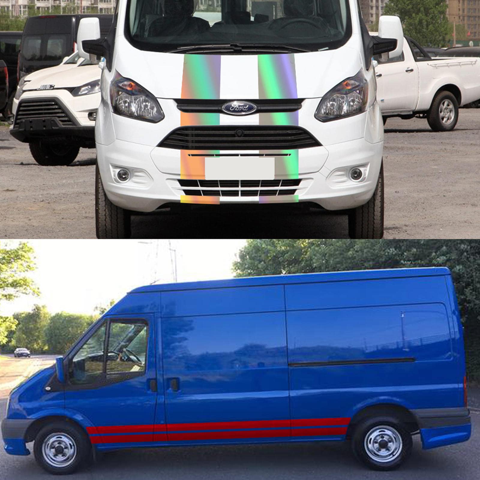 RWRAPS 6 stks/partij Auto Hood Side Achterdeur Stickers