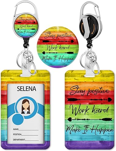 Miniatura 73 de Funny Chicken Badge Holder with Retractable Reel ID Card Badge Case with Carabiner Clip Heavy Duty Vertical Card Name Tag Badge Protector Cover for