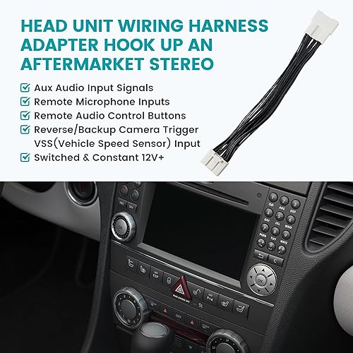 Miniatura 2 de NuIth Arnés de cable de instalación estéreo de 28 pines para Toyota CamrySiennaRAV4Corolla4Runner, añadir o retener cámara de marcha