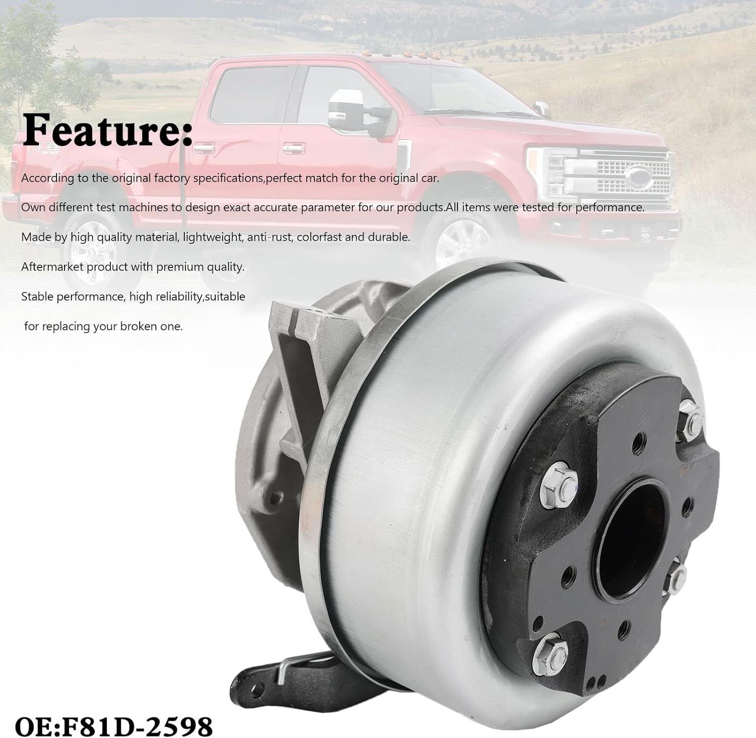 Artudatech Parking Brake Assembly Transmission F81D-2598 For Ford F250, F350, F450 & F550 For Truck, For Van & For Motorhomes 1988 1989 1990-2002 8TZ-2C598-B