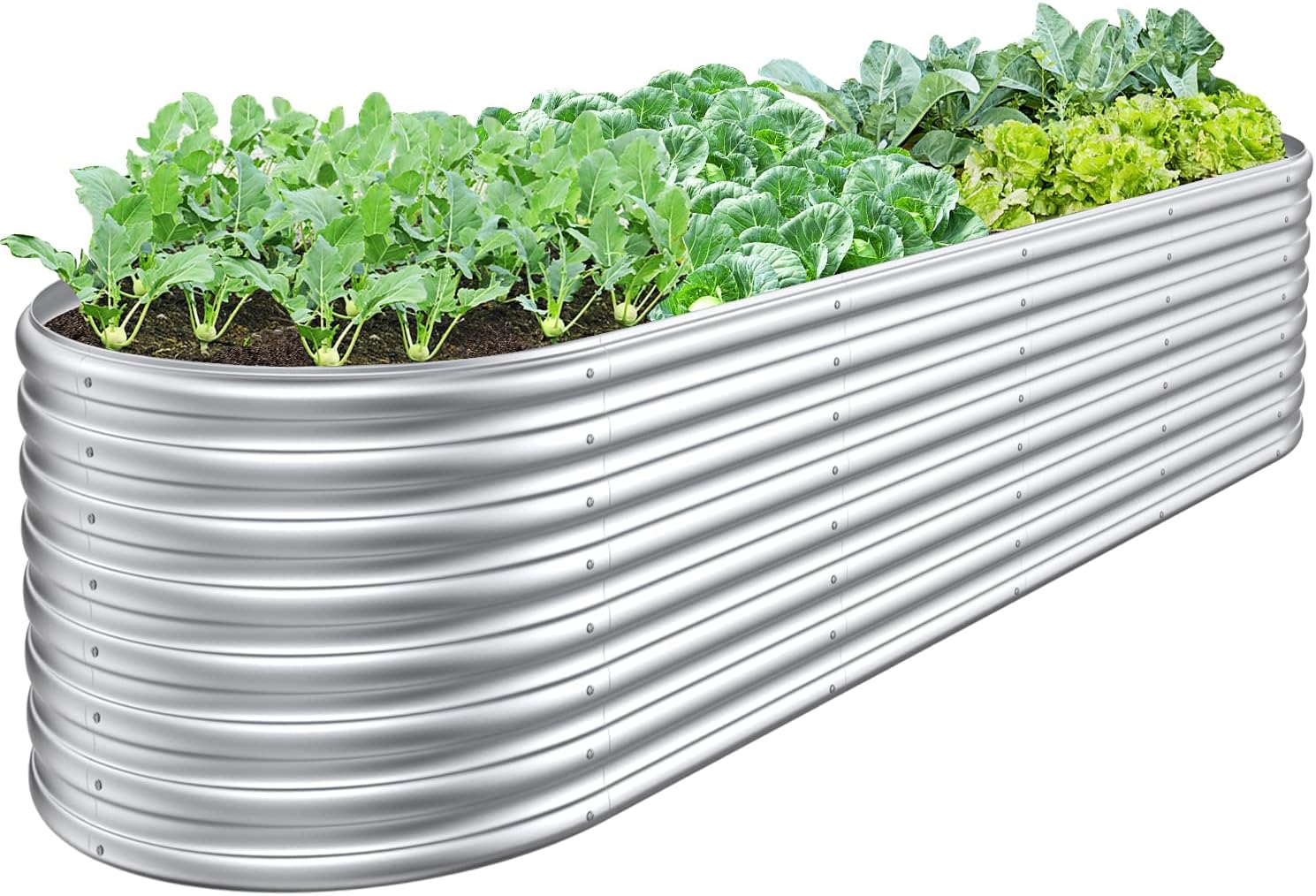 BTDVR 9x2x2ft Raised Garden Bed for Vegetables, 9 in 1 Adjustable Outdoor Garden Raised Planter Box, Raised Beds for Gardening Flower