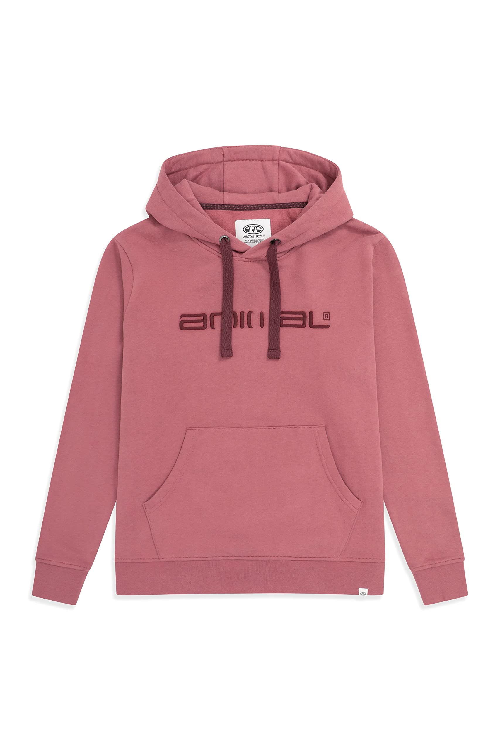 Animal Women's Burgundy Maya Hoodie Sweatshirt Gym Training Cotton Pullover Size 12