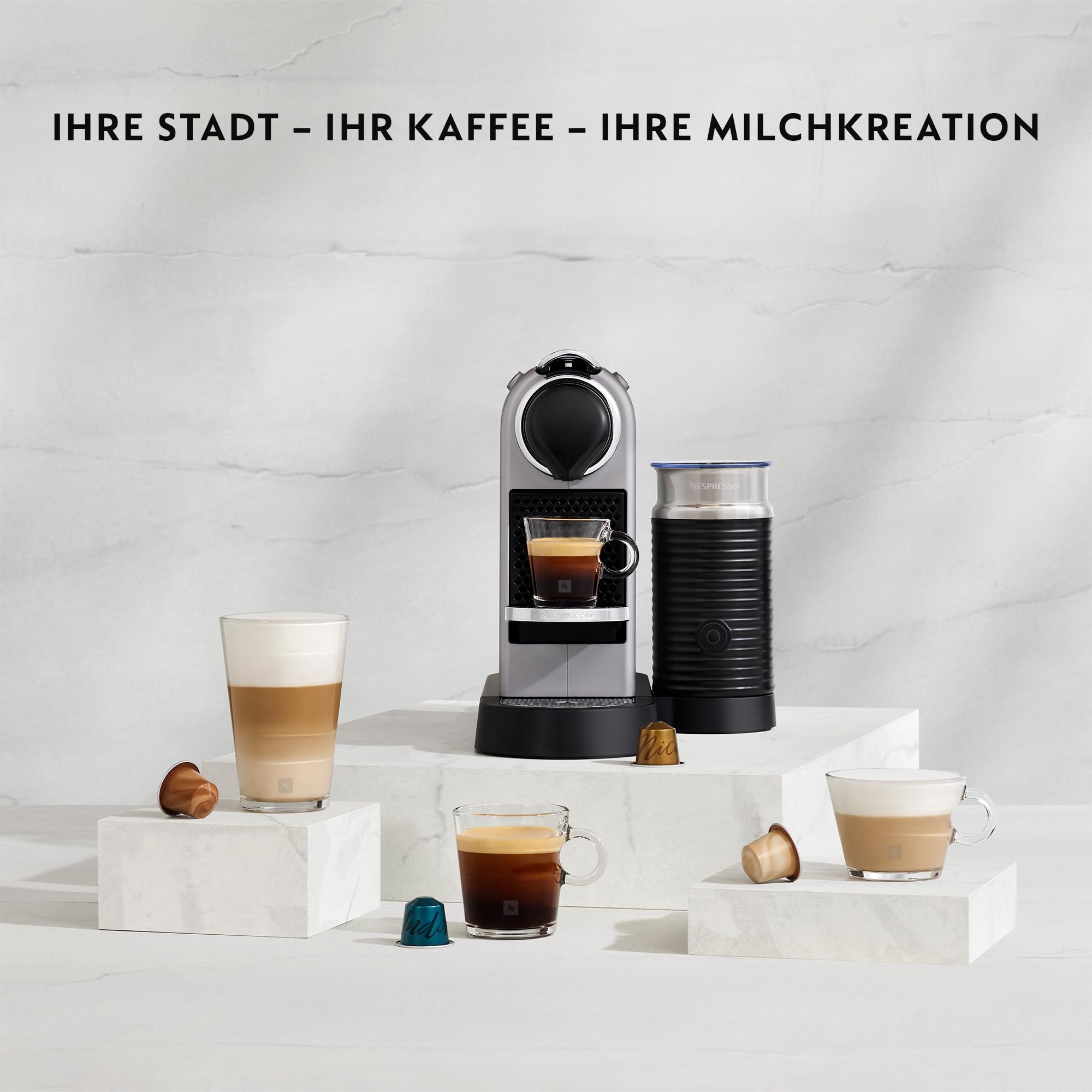 Nespresso Krups XN761B Citiz&Milk Kaffeekapselmaschine 1260W 19 Bar silber
