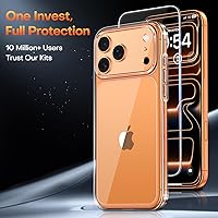 Vista 128 de TAURI Funda magnética 2 en 1 transparente para iPhone 14 Pro, compatible con Magsafe [no amarillenta] con protector de pantalla, protección de grado