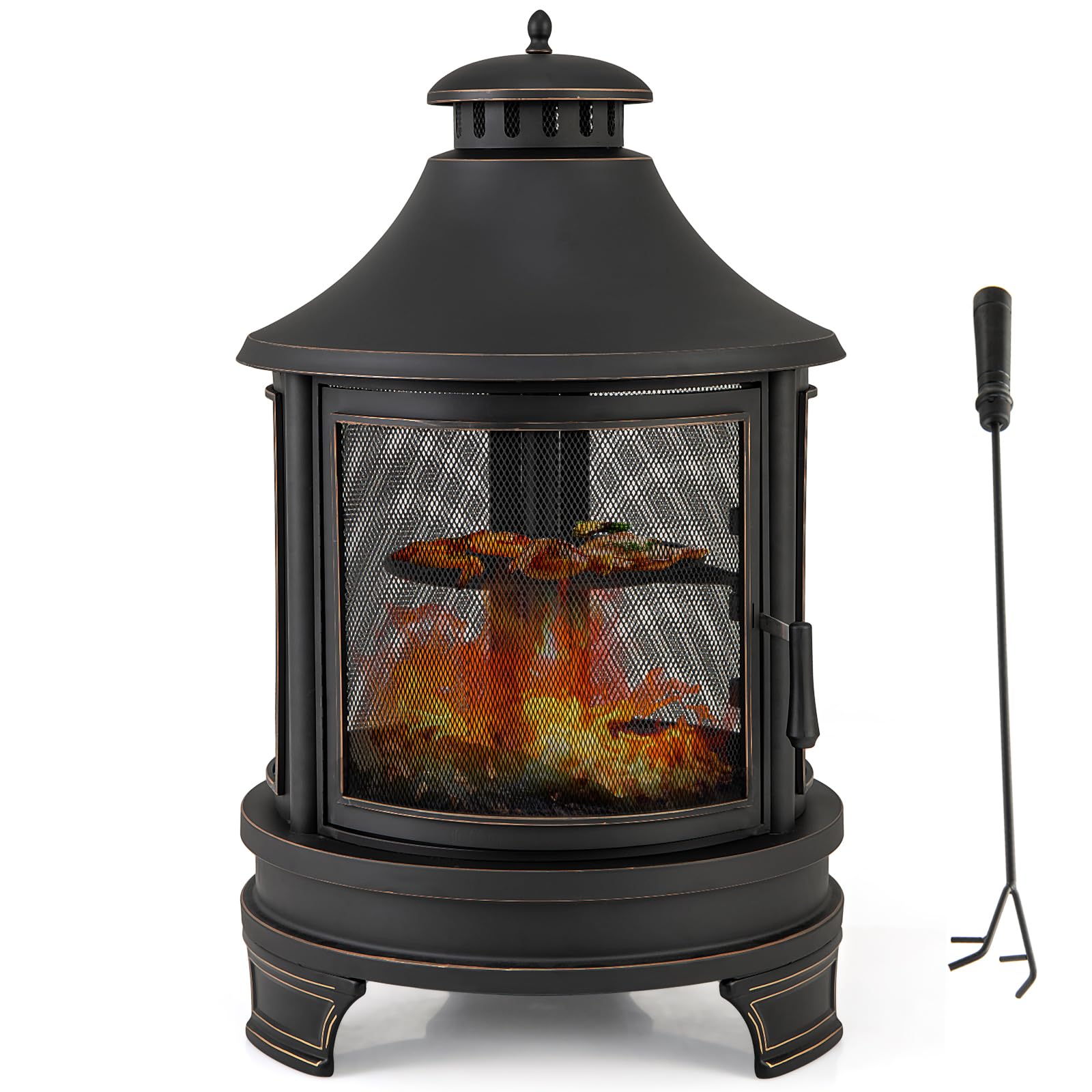 Giantex 2 in 1 Outdoor Fire Pit with Grill