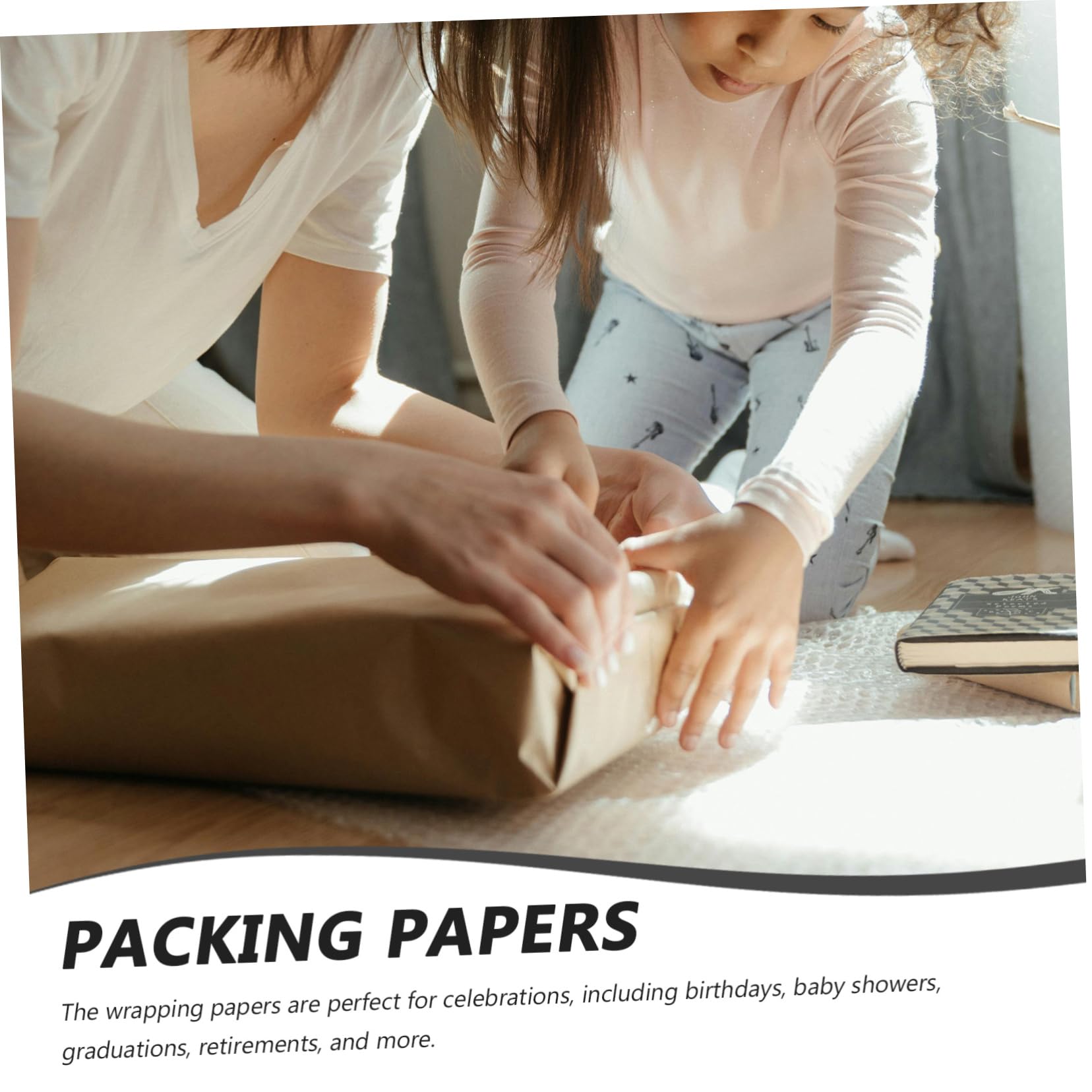 Großpackung Geschenkpapierbogen aus Papier, 100 Stück Gold