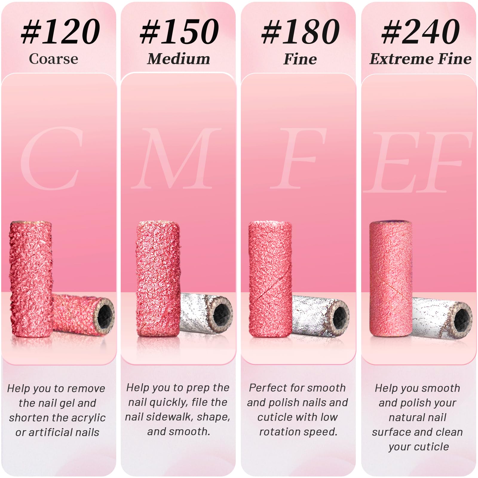 200 Pcs Small Sanding Bands for Nail Drill, 240 Grit - Image 4