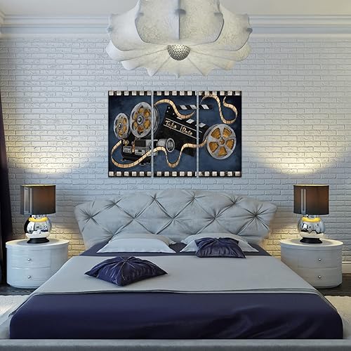 Miniatura 5 de RyounoArt Inicio Cine Decoración de pared Cine Película Pintura Imágenes Entretenimiento Familiar Sala de Medios Lienzo Arte de Pared Listo para
