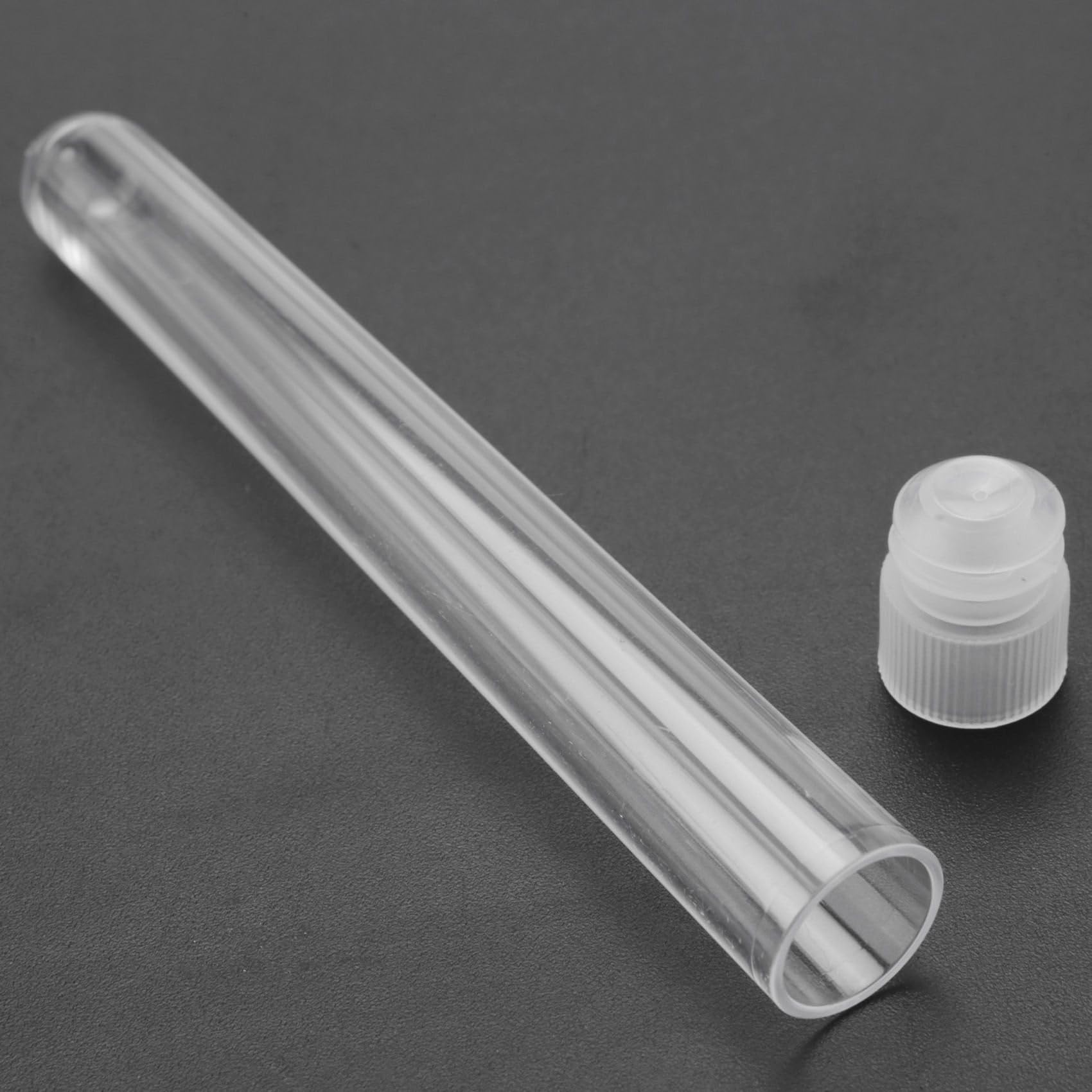 Fiale di Provette nel Plastica Trasparente da Laboratorio Trasparenti da 1000 Pezzi 12X1000Mm con Tappi Un Pressione Forniture per Laboratorio Scolastico
