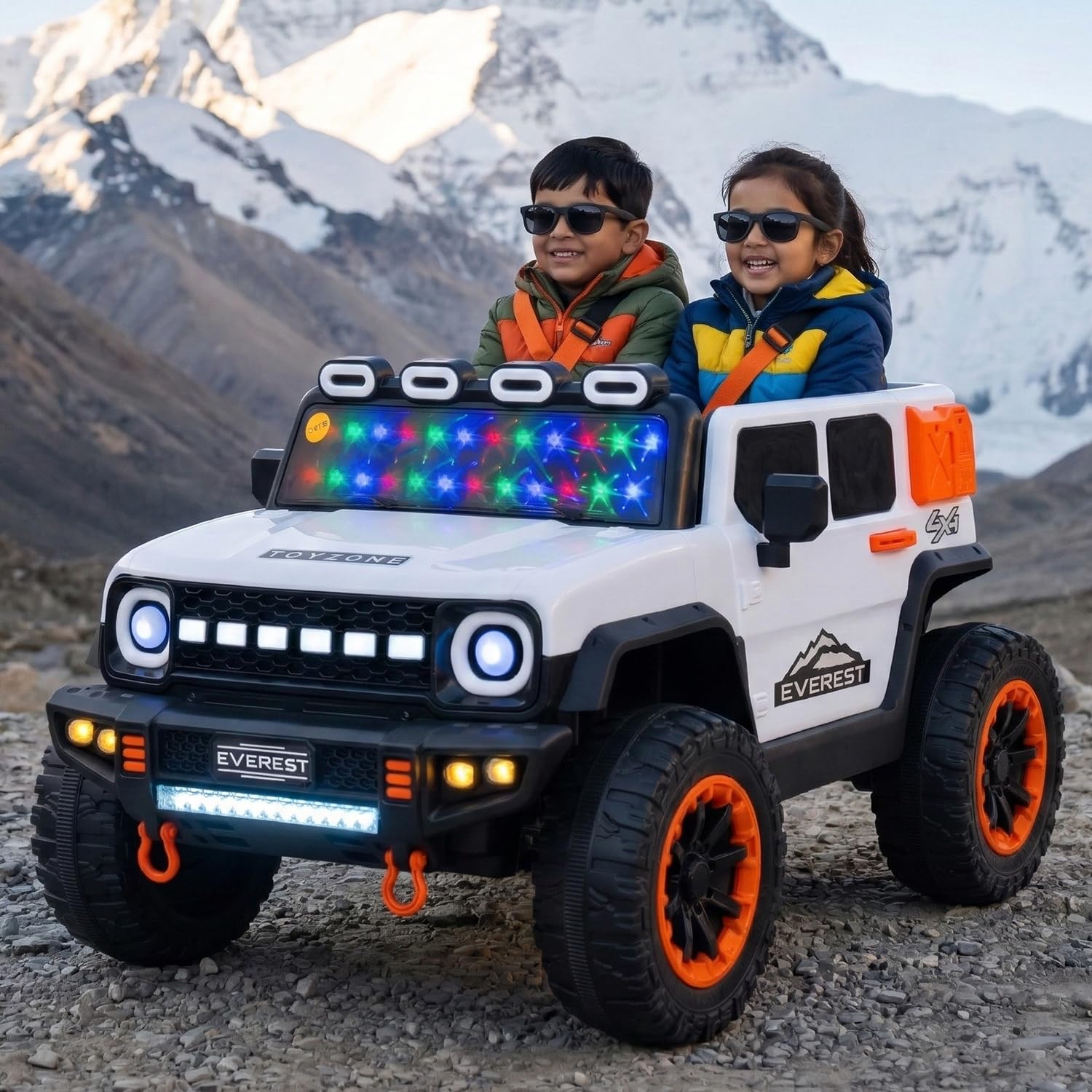 Toyzone Impex Toyzone Everest Electric Jeep (White) 12V - Image 1