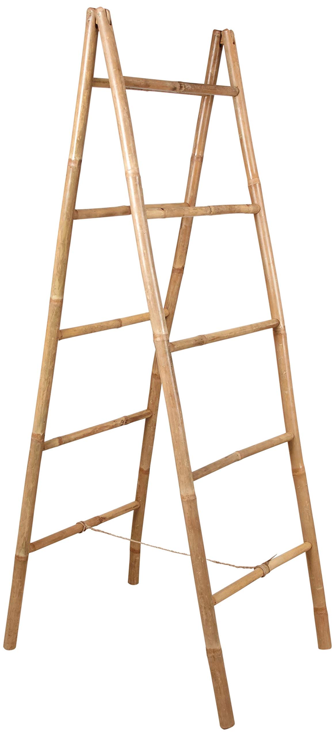 Échelle double en bambou pliable en bois noble de haute résistance