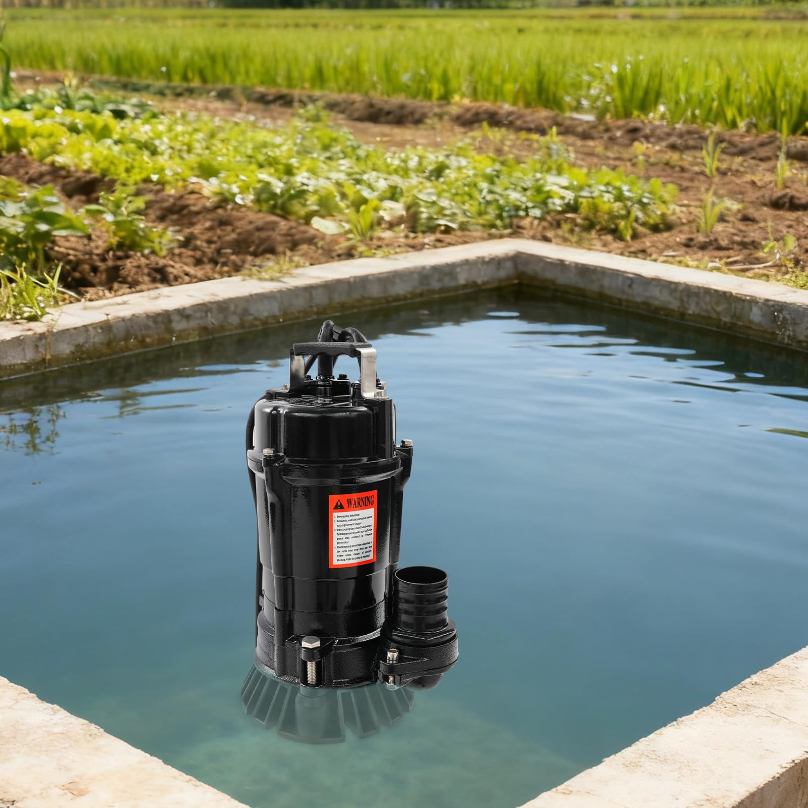 Bomba sumergible negra de 750 W, bomba de agua de 18 m de altura de extracción, bomba de aguas residuales, 19 m³/h, bomba sumergible con función de succión, para piscina, sótano, drenaje